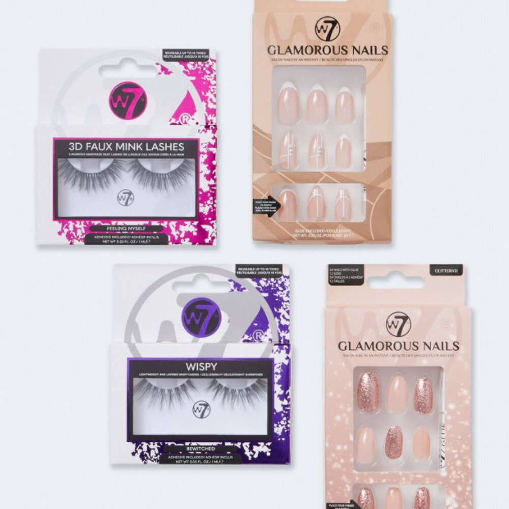 Aeropostale W7 Going Out Out! Glamorous Nails and Lashes Beauty/Makeup Set/Kit